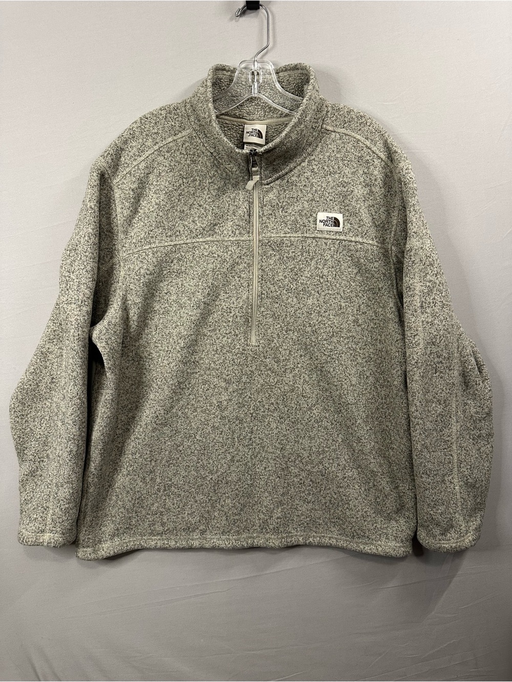 The North Face Men’s XXL Cream Heather  Quarter-Zip Fleece Pullover